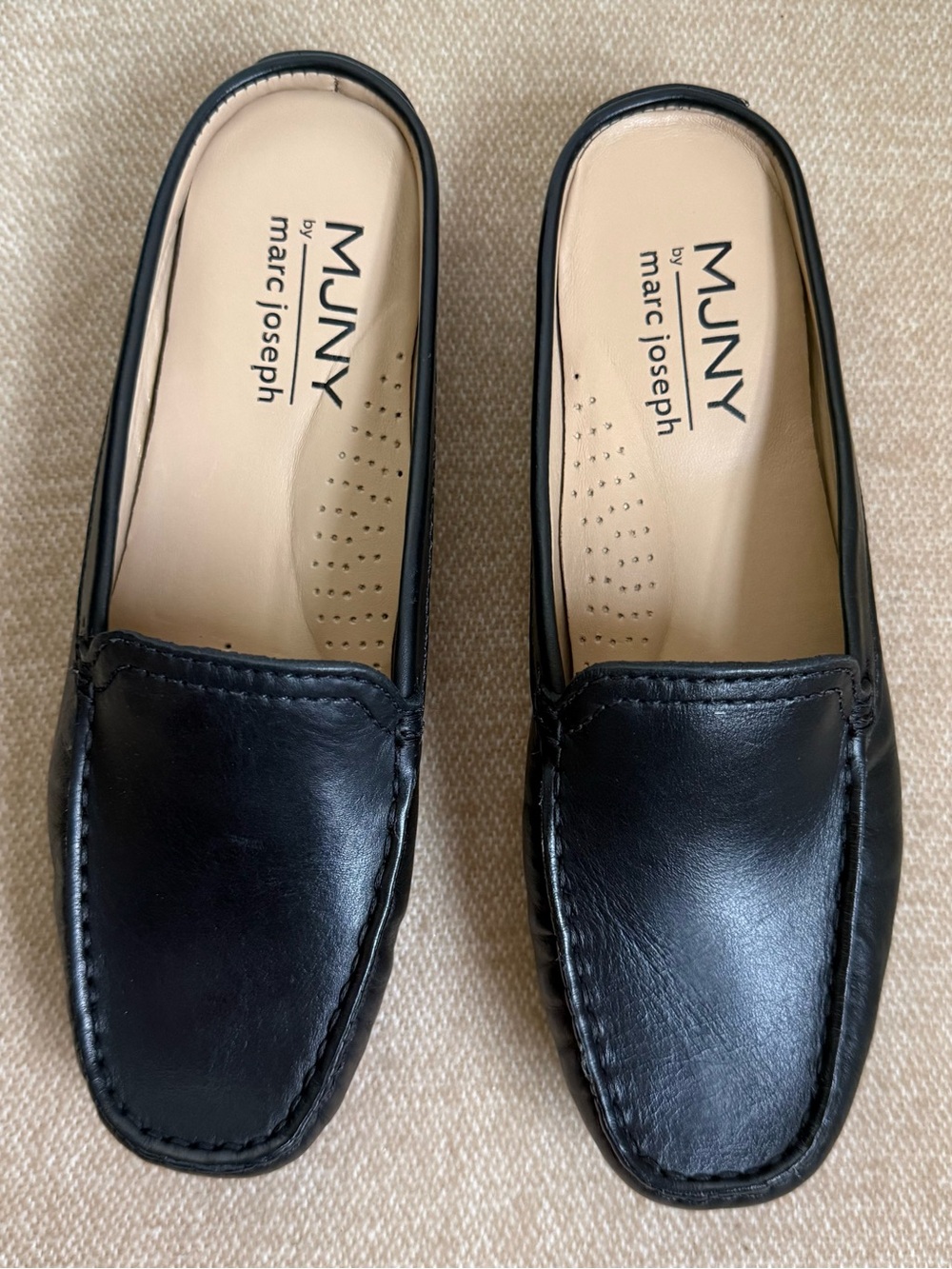 Marc Joseph Black Leather Slip-On Loafers size 6.5 - Picture 2 of 9
